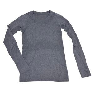 Lululemon Women’s Long Sleeve Swiftly Tech Gray Crew Neck Shirt 6